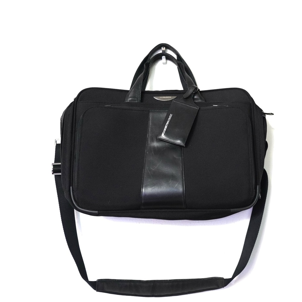 Zero Halliburton Black Business Computer Bag with Strap 17” x 12” x 6”